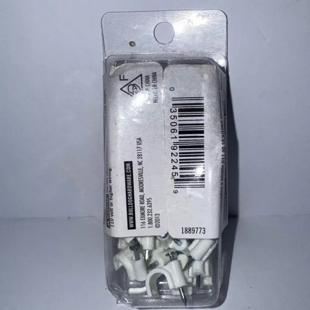 Bulldog Hardware Coaxial white Cable Staples 20 piece